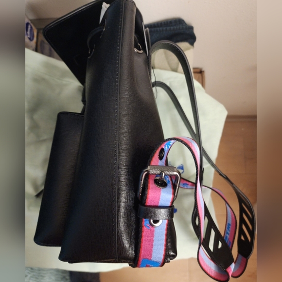 OFF-WHITE DIAG STRIPE LEATHER BACKPACK - Picture 4 of 12